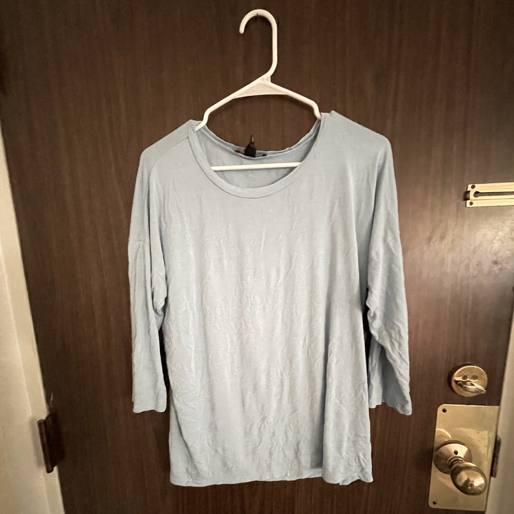 Light blue three quarter sleeve